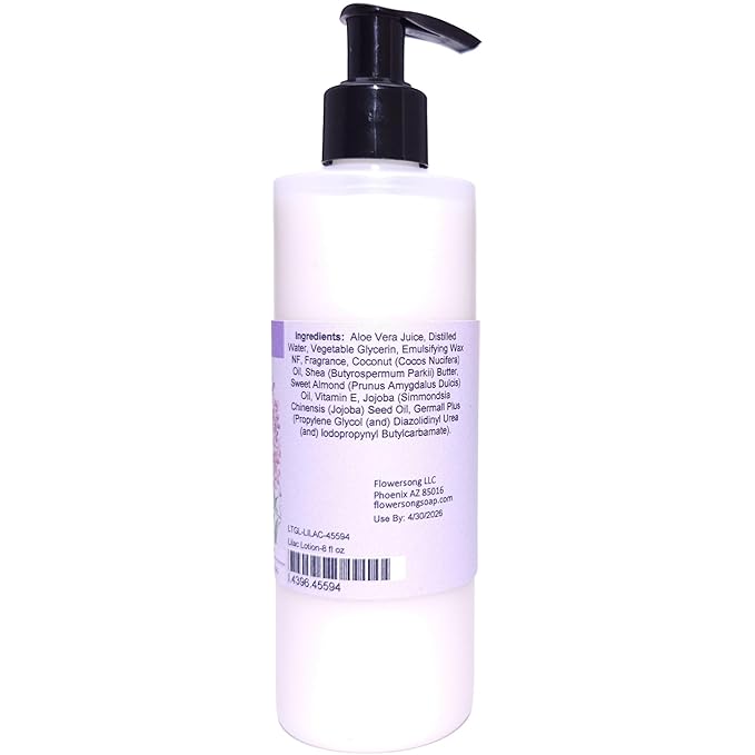 Lilac Lotion (8 Ounce) - Phthalate Free Fragrance - Absorbs Quickly with a Fresh Blooming Scent