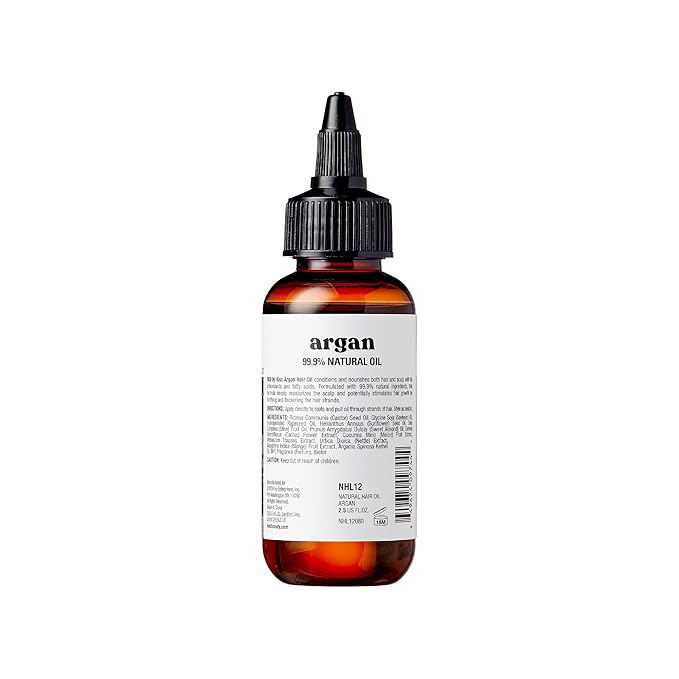 Red by Kiss Professional 99% Natural Hair Oil, Organic Vegan Oil Blend for Smooth & Nourish Hair, Biotin Infused, Hydration Add Shine & Moisturize Hair (Argan, 2.5 Fl Oz)