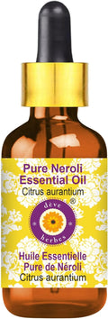 dève herbes Neroli Essential Oil (Citrus aurantium) with Glass Dropper Pure | Non-Sticky | Non-Greasy | Lightweight | Men & Women | All Skin Types | Steam Distilled 30ml(1 oz)