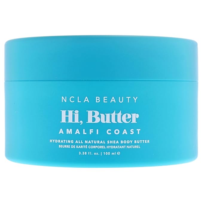 NCLA Beauty Hi Butter All Natural Body Butter - Body Moisturizer with Sunflower Oil and Shea, Cocoa, Mango Extracts - Amalfi Coast - 3.4 oz