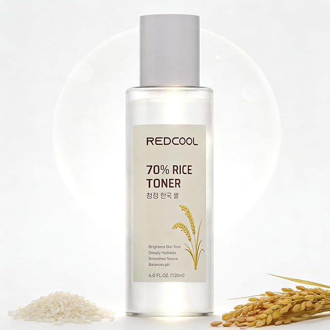 Rice Toner & Serum for Face, 70% Rice Water Skin Care Toner, Lightweight Face Toner for Women, Hydrating Facial Toner for Daily Layering, 120ml / 4.0 fl oz
