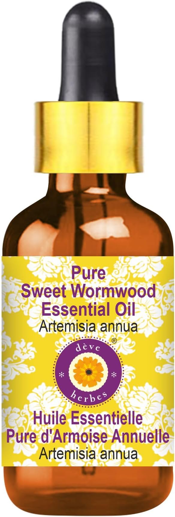dève herbes Pure Sweet Wormwood Essential Oil (Artemisia annua) with Glass Dropper 5ml (0.16 oz)
