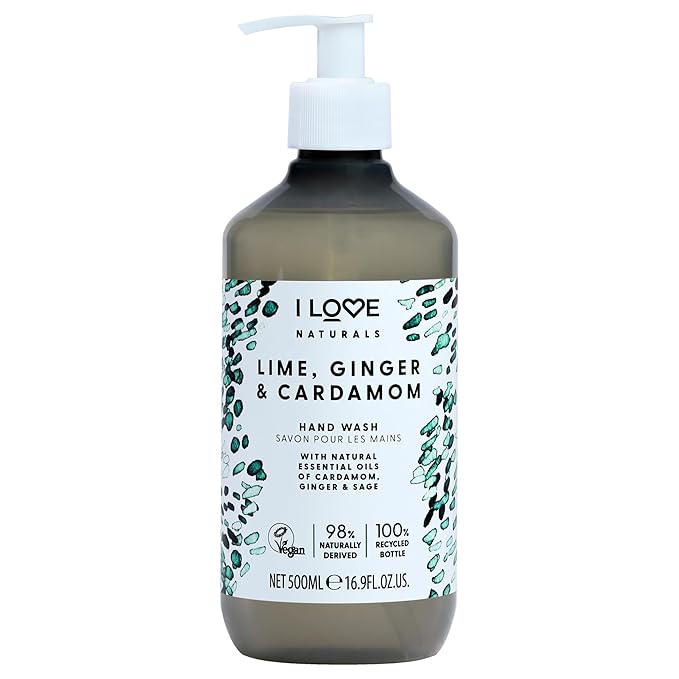 I LOVE Naturals Lime, Ginger and Cardamom Hand and Body Lotion - Moisturizing Lotion for Dry Skin - Coconut Oil and Shea Butter Lotion - 16.9 oz