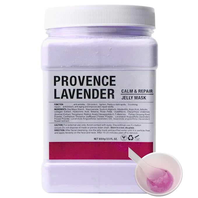 Vajacial Hydro Jelly Mask Powder for Face, Collagen Face Mask for Women, Jelly Facial Mask for Teens and Women (Lavender)