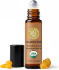 Silk Road Organic Frankincense Carterii Essential Oil Roll On, 100% Pure USDA Certified Aromatherapy for Radiant Skin, Body Aches, Stress Relief, & Calm - 10 ml Roller
