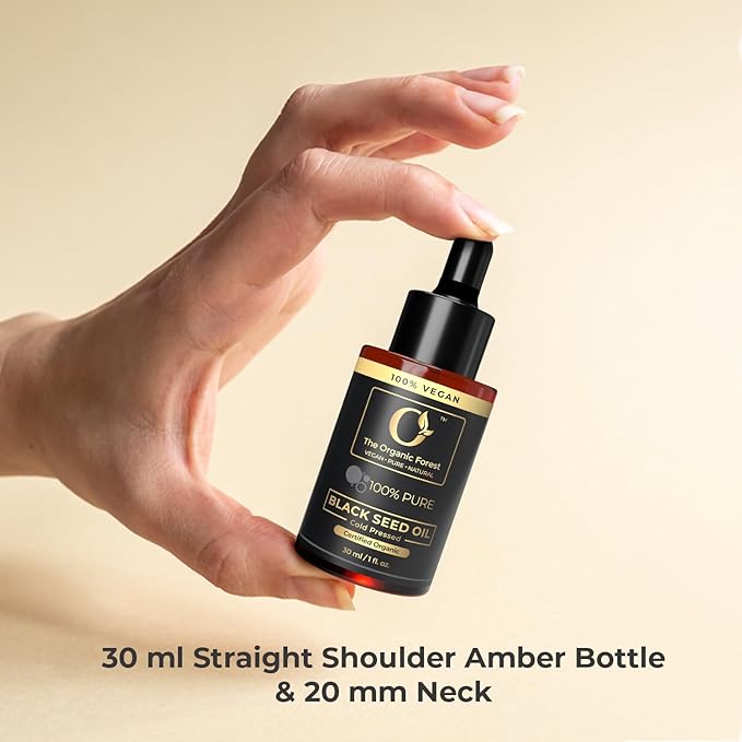 100% Plant Based Black Seed Oil Organic Cold Pressed - Nigella Sativa Black Cumin Seed Oil for Skin & Face - BlackSeed Drops for Hair Growth & Skin Moisturizing