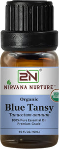 Blue Tansy Essential Oil, USDA Certified Organic, 100% Pure Undiluted, Aromatherapy Oil for Diffuser, Hair & Skin Care