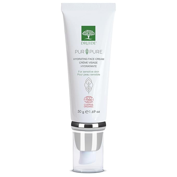 Laboratoires Druide Pur&Pure Hydrating Face Cream Care Organic Moisturizer Cream for Sensitive Skin Ultra-gentle Hypoallergenic – 50 g (1.69 oz) Fragrance-Free,skin soft, Made in Canada