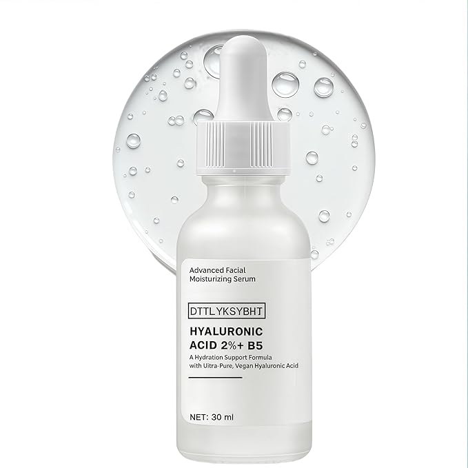 2% Hyaluronic Acid +B5 (Vitamin) Serum for Face - Hydrating & Plumping Skin Care, Anti-Aging, Moisturizing Treatment for Dry Skin, Vegan, Fragrance-Free, 1 fl oz