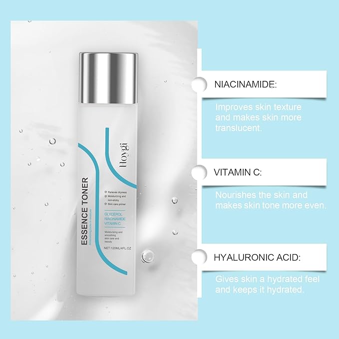 HOYGI Toner for Face, Hydrating Toner for Skin Boosting, Soothing and Deep Hydration, Fit for All Skin Types, 4 Fl. Oz, Glass Bottle