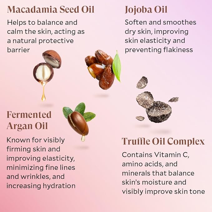 FIÈRA Oil to Foam Daily Facial Cleanser – Truffle Oil Complex, Fermented Plant Oils & Glycerin, Moisturizing and Nourishing, Soap-Free, Cruelty-Free, All Skin Types, 110ml 3.88 fl oz