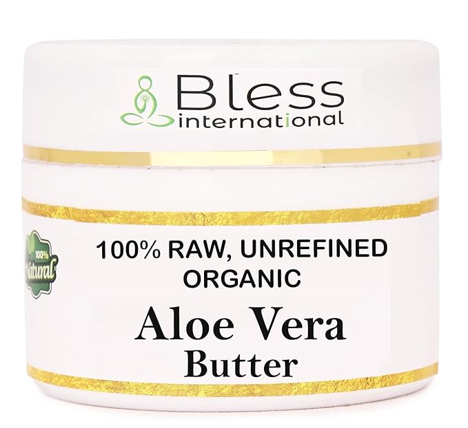 Organic Raw Aloe Vera Butter 100% Pure,Natural & Unrefined| Skin Moisturizer For Face, Body & Hair| 8 OZ/230 GM Ivory / White Grade A | DIY Creams, Balms, Lotions, Soaps| Softens Dry & Tough Skin