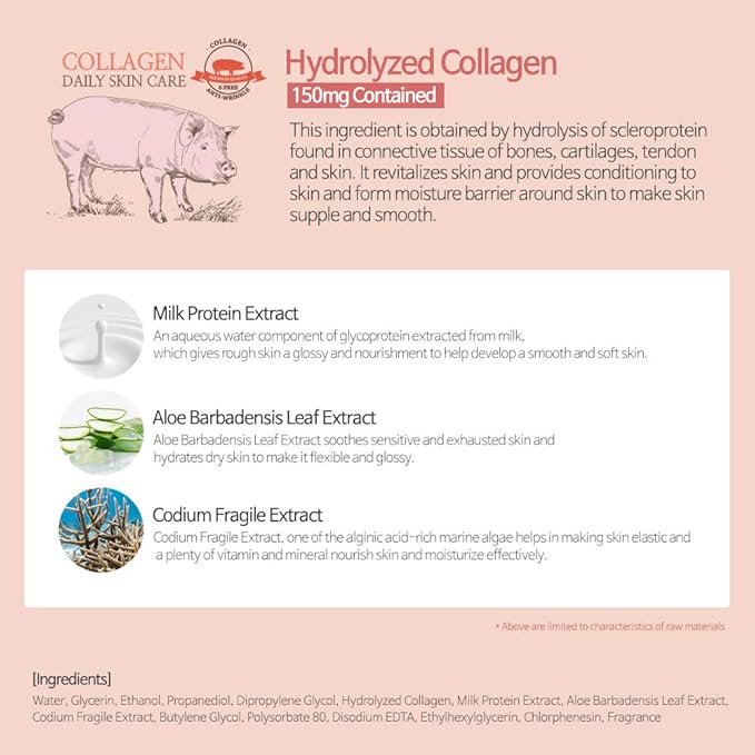 esfolio Collagen Daily Hydrating Face Mist Moisturizing Facial Spray Lightweight Skin Refresh Spray Fine Mist Daily Skincare Hydration Routine Korean Beauty 5.07 fl oz