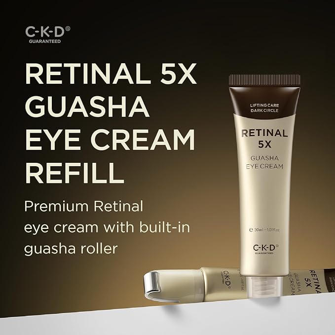 CKD Retinal 5X Guasha Eye Cream [Refill] - Anti-Aging Moisturizer for Wrinkles, Dark Circles & Puffiness – Firming & Hydrating Treatment with Retinal & Collagen. Korean Skincare. 1.01 fl oz.