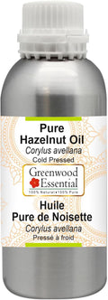 Greenwood Essential Pure Hazelnut Oil (Corylus avellana) Cold Pressed 300ml (10 oz)