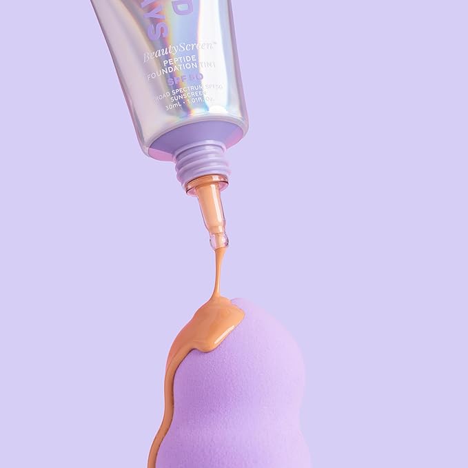 Naked Sundays BeautyScreen Peptide Foundation Tint - SPF 50 Tinted Sunscreen & Skincare Makeup with Zinc Oxide, Niacinamide - Lightweight Natural Coverage, 3.5 Light Medium Cool, 1.01 Oz