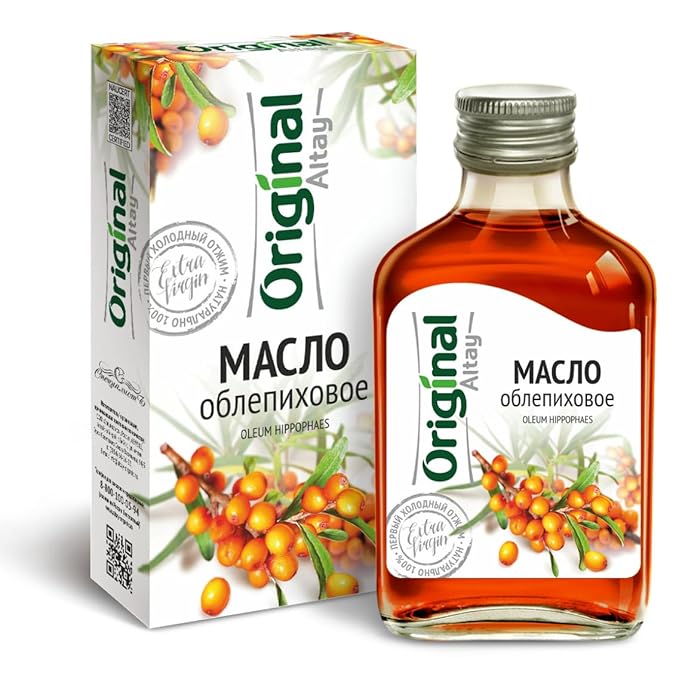 Premium Natural Siberian Sea Buckthorn Oil Dietary Supplement For Internal & External Use With Omega-3, Omega-6, Vitamins B1, B2, B3, B6, B9, 3.38 oz / 100 ml