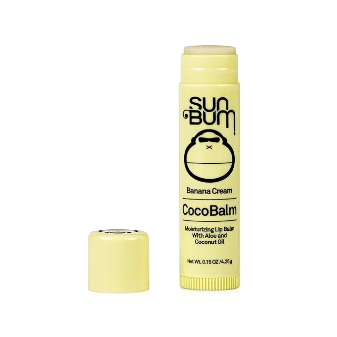 Sun Bum Banana Cream Cocobalm | Hydrating Lip Balm with Aloe | Hypoallergenic, Paraben Free, Silicone Free,| 0.15oz Stick (Pack of 2)