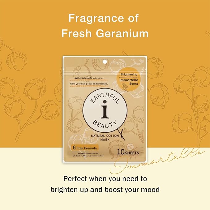 EARTHFUL BEAUTY i Sheet Mask Immortelle Scent - 10 Sheet