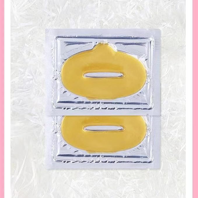 30 pieces of Moisturizing Collagen Crystal Lip Mask - Anti-Ageing & Anti Chapped, Reduce lip Wrinkles, Fade Lip Color, Make Skin Smooth (Gold)