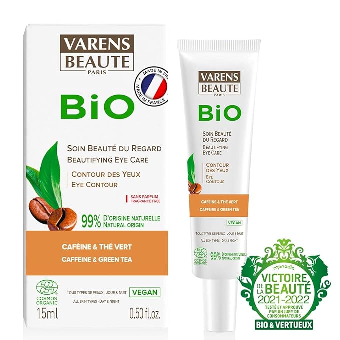 VARENS BEAUTE Eye Contour - 100% Vegan - Cruelty Free - All Skin Types - 1.35 Fl Oz