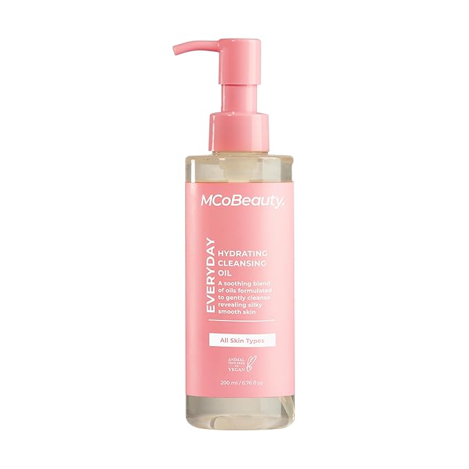 MCoBeauty - Hydrating Cleansing Oil - Nourishing Makeup Remover with Macadamia, Evening Primrose & Jojoba Seed Oils for Soft, Balanced Skin - Oil Cleanser for Face