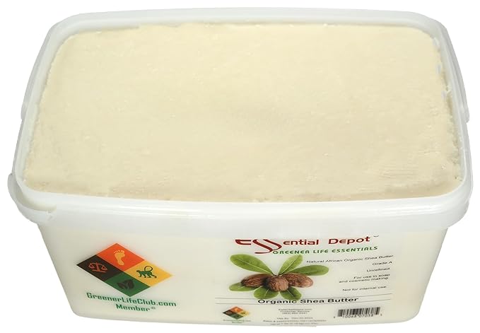 Essential Depot Shea Butter - Grade A - Unrefined - Organic - 14 lbs - In 2 x 7lb Greener Life Boxes