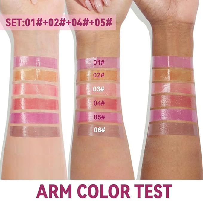 4Pcs Summer Lip Butter Lip Balm Glow Reviver Lip Gloss, Melting Lip Serum, Ultra-Hydrating Natural Vegan Lip Balm, Sheer-Tinted Shine & Hydration, Soothes & Softens Dry Lips (01+02+04+05)
