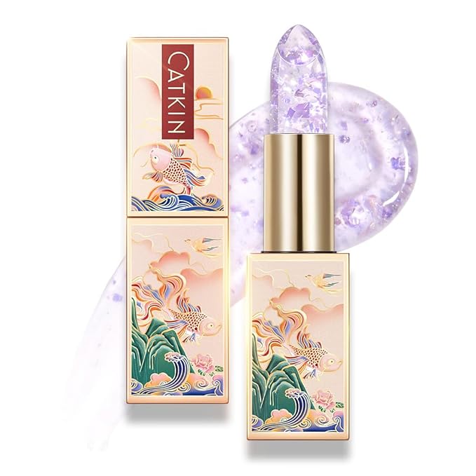 CATKIN Lip Balm Tinted Color Changing Lipstick Ultra Hydrating Lip Moistrurizer Lip Care with Vitamin E Nourishing For Cracked & Dry Lips 0.12 oz C07 Amethyst