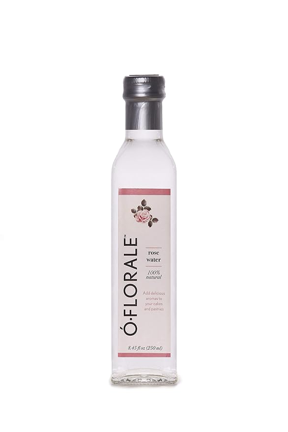 OFLORALE Rose Water, 8.45 fl oz, Food Grade, 100% Pure & Natural, No Sugar, Zero Calories, for Cooking, Baking and Cocktails