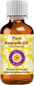 Deve Herbes Avocado Oil (Persea Americana) | Cold Pressed | Pure | Natural | Undiluted | for Diluting Essential Oils | for Hair, Skin & Massage | Non-Sticky | Lightweight | Unisex | 100ml (3.38 oz)