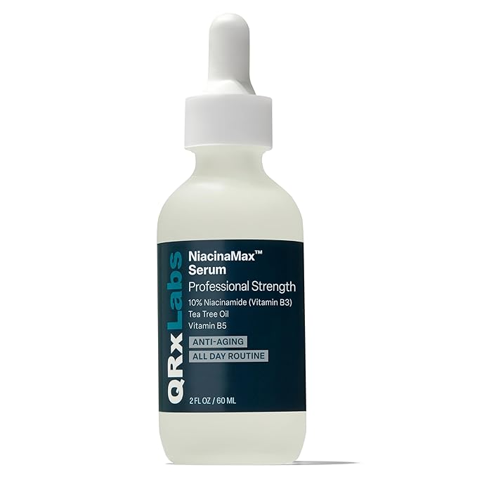 NiacinaMax Serum with 10% Niacinamide (Vitamin B3), Tea Tree Oil, Calendula Extract, Allantoin and Vit. B5 & E – Enhanced Dermal Penetration – Shrinks Pores & Reduces Blemishes on Skin – 2 oz / 60 ml