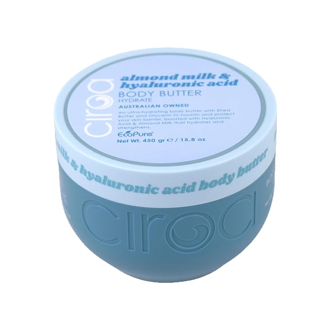 Ciroa Ultra-Hydrating Body Butter With Shea Butter And Glycerin Almond Milk And Hyaluronic Acid 15.8 oz