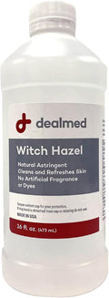 Dealmed Witch Hazel, 16 oz. | Natural Astringent Cleans and Refreshes Skin | No Artificial Fragrance or Dyes (Pack of 1)