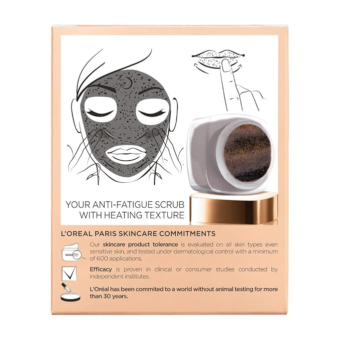 L'oreal Paris Skin Care Pure Sugar Face Scrub With Kona Coffee To Instantly Resurface & Energize for Soft Glowing Skin, 1.7 Ounce