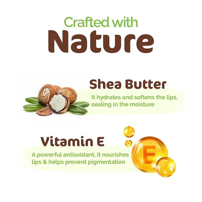 Mamaearth Nourishing Lip Balm with Vitamin E & Shea Butter | 100% Natural Lip Care | Deep Moisturization & Soft Lips | 0.14 oz (4 g)