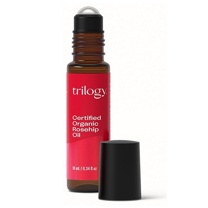 Trilogy Certified Organic Rosehip Oil, Intensive Nourishment, Improves Appearance of Scars, Stretch Marks, Fine Lines, & Wrinkles, 0.34 fl oz