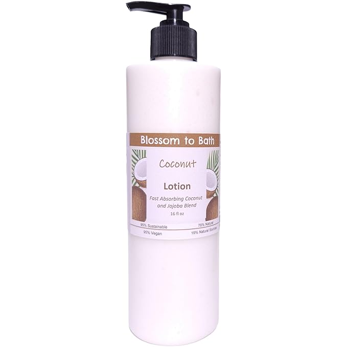 Blossom to Bath Coconut Lotion (16 ounce) - Phthalate Free Fragrance - Absorbs Quickly with a Bold Tropical Scent