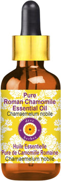 Deve Herbes Pure Roman Chamomile Essential Oil (Chamaemelum nobile) with Glass Dropper Natural Therapeutic Grade Steam Distilled 50ml (1.69 oz)