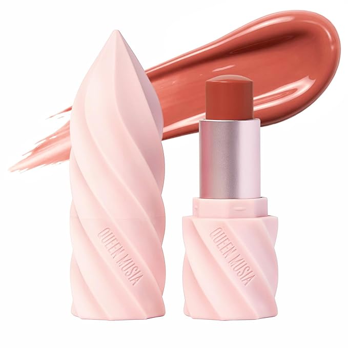 Queen Musia Skincare Supercharged Tinted Hydrabalm –– Hydrating Lip Balm for Women, Lip Gloss, Lip Mask, Sheer Tint, Moisturizing & Soothing, Vegan & Cruelty-free (DESERT FLOWER)