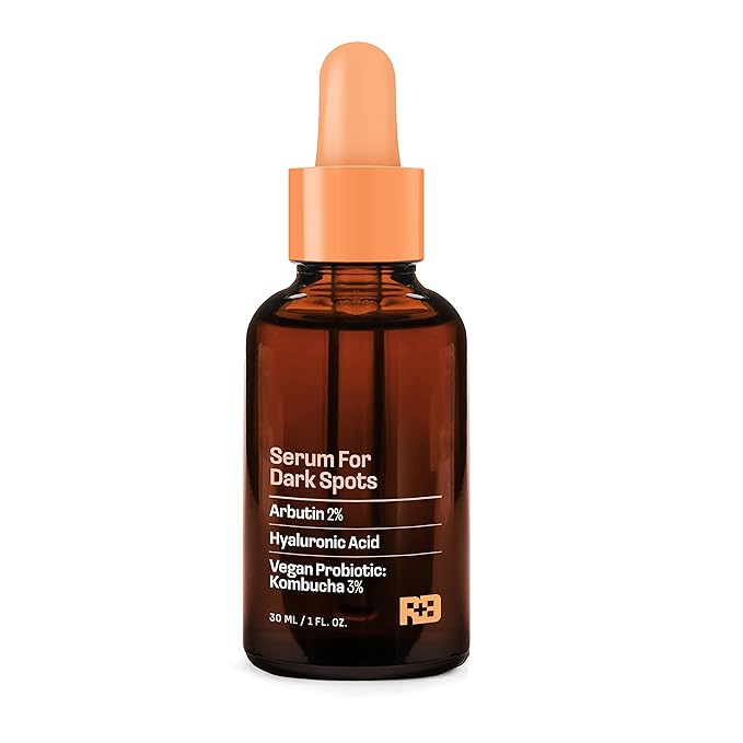 Real Basic Skin Serum for Dark Spots with Arbutin, Hyaluronic Acid & Vegan Probiotic Kombucha 1 oz. - Arbutin Serum and Hyaluronic Acid Serum for Face