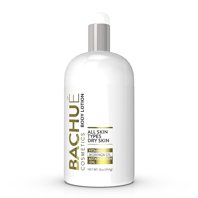 BACHUE BODY LOTION, Body Moisturizer, Hydrating Moisturizing Lotion for All Skin Types, Suitable for Dry Skin, Fragrance Free, Hypoallergenic, Non-Comedogenic, 16 oz