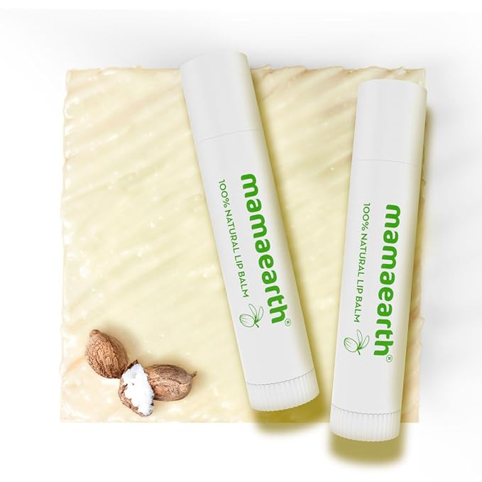 Mamaearth Nourishing Lip Balm with Vitamin E & Shea Butter | 100% Natural Lip Care | Deep Moisturization & Soft Lips | 0.14 oz (4 g)