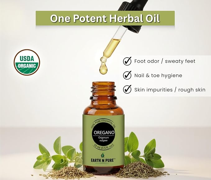 Earth N Pure Oregano Essential Oil Undiluted, Natural and Therapeutic Grade - 50 ml