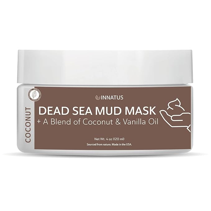 INNATUS Dead Sea Mud Mask with Agave Coconut Oil – 4oz Detoxifying & Hydrating Face Mask – Purifies Skin & Controls Acne While Nourishing with Coconut Agave Oil