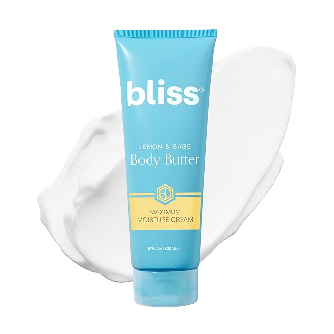 Bliss Lemon and Sage Body Butter - Iconic Scent with Shea Butter and Coconut Oil for Long-Lasting Maximum Moisture - Body Lotion for Smooth, Soft Skin - Vegan and Cruelty-Free - 6.7 Fl Oz