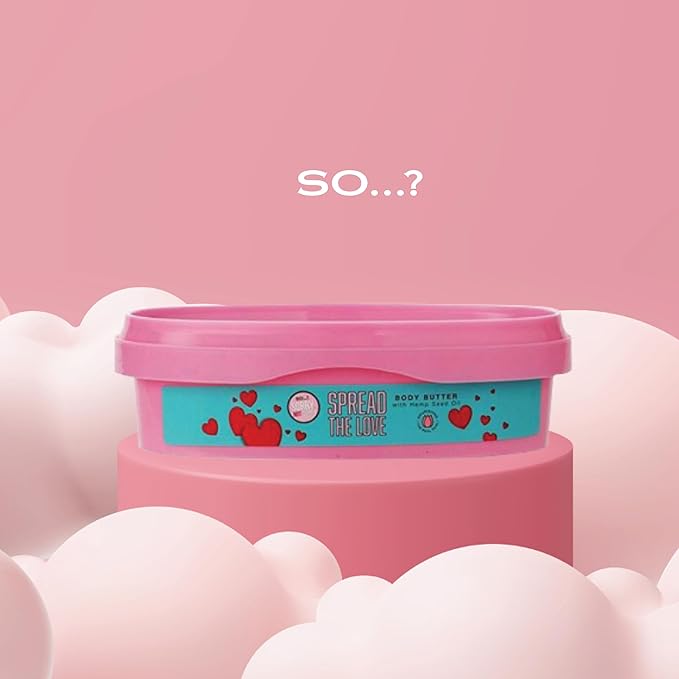 So...?…? Sorry Not Sorry Spread The Love Body Butter - Infused with Hemp Seed Oil and Almond Scent - Reviving, Nourishing Body Lotion for Women - 8.45 oz (Pack of 2)