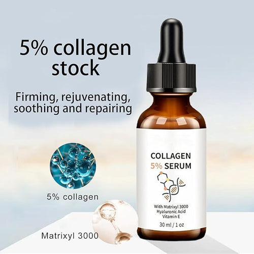 5% Collagen Serum, Anti Aging Serum for Women with Collagen and Matrixyl 3000 Skin Tightening, Helps Lift, Plump, & Firm Sagging Skin for Face 1 Fl Oz