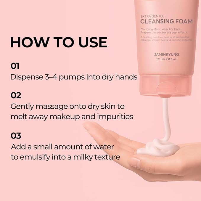 Extra Gentle Cleansing Foam, Face Wash with Snail Mucin & Soothing Portulaca, Hydrating Facial Cleanser for Sensitive Skin, Non-Stripping, Korean Skincare 5.9 fl oz (175ml)