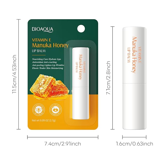 KYDA 3 Pcs Vitamin E Moisturizing Lip Balm, Deep Hydrating Tinted Lip Balm, Reduce Fine Lines, Daily Lip Moisturizer for Dry Cracked Lips, Colorless Finish